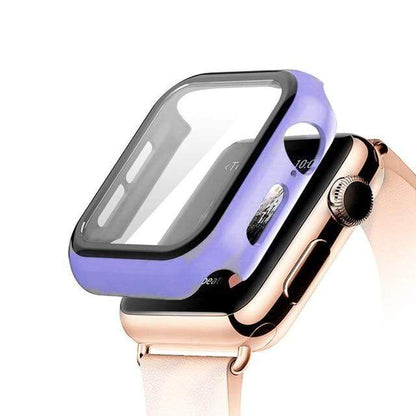 Tempered Glass Protective Watch Case - Purple