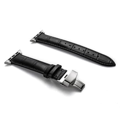 Soft Leather Watch Band - Black