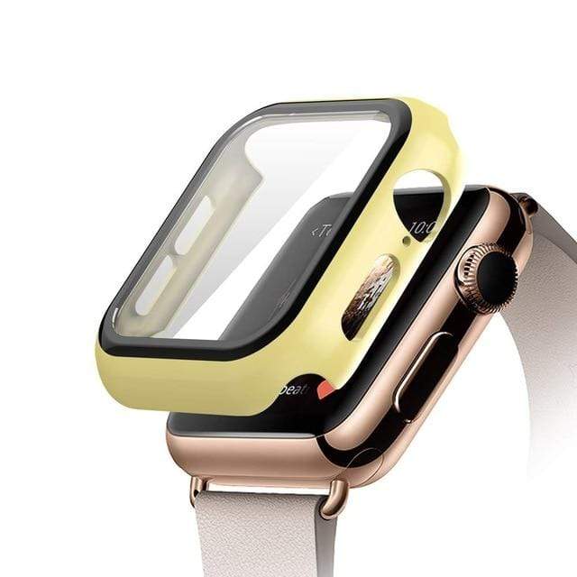 Tempered Glass Protective Watch Case - Yellow